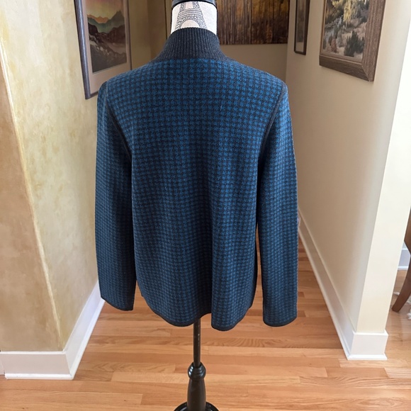 Pendleton Sweater Set Cardigan and Long Sleeve Sweater Teal Gray Womens Size M/L - Picture 2 of 16